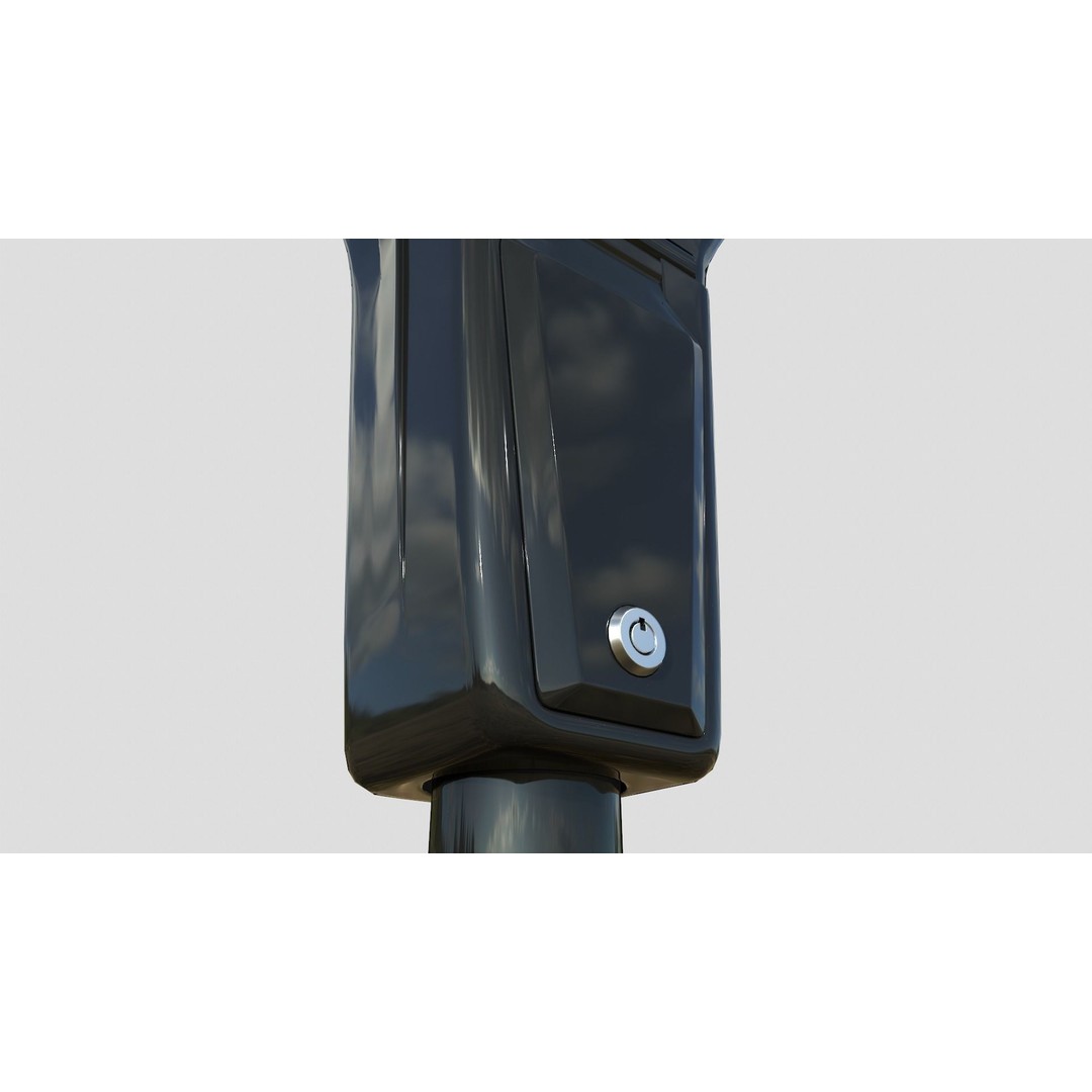 Parking Meter 3D Model – Low Poly Urban Asset, FBX, Blender - View 8