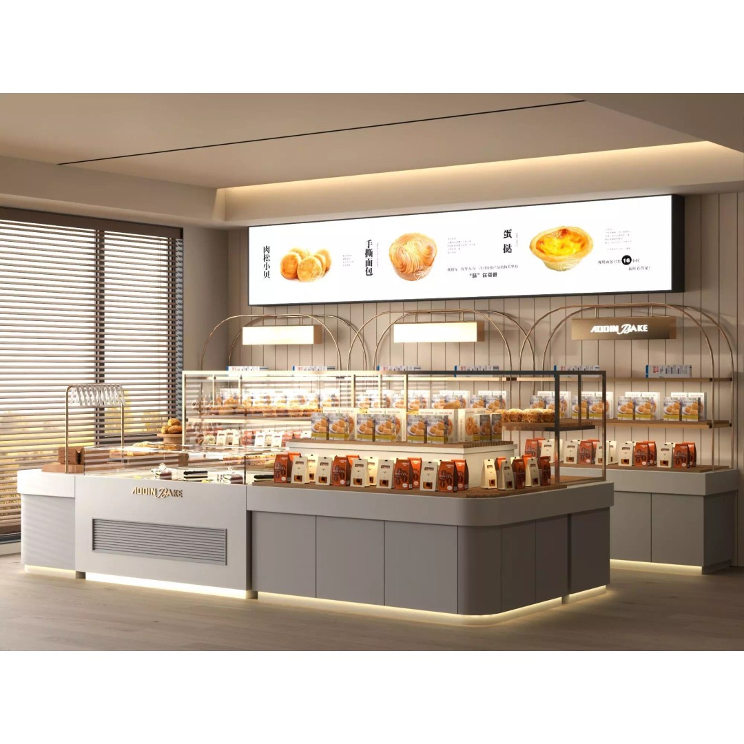 Modern Bakery Display Counter 3D Model – Low Poly Rigged Interior Asset, FBX - View 11