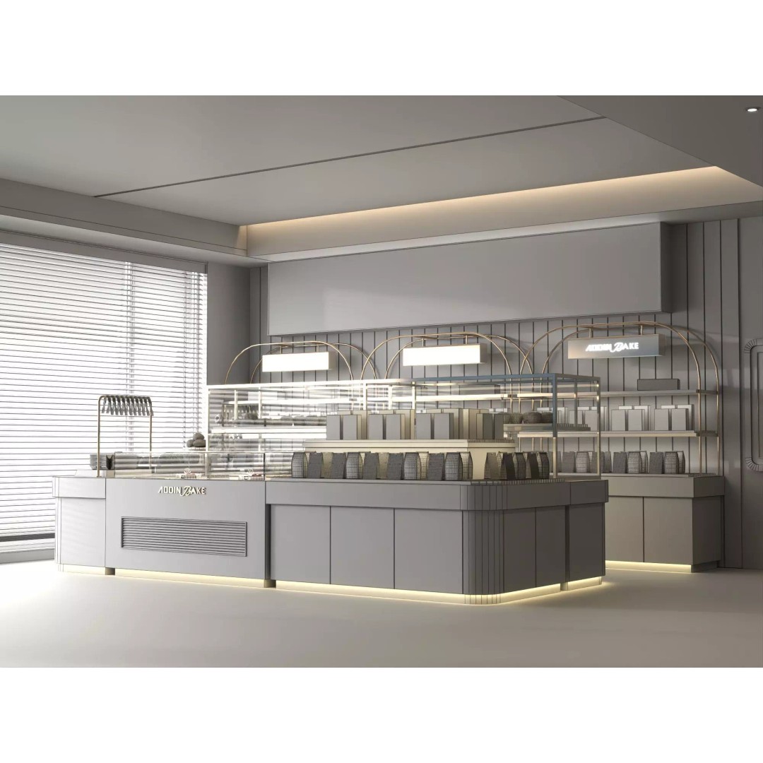 Modern Bakery Display Counter 3D Model – Low Poly Rigged Interior Asset, FBX - View 13