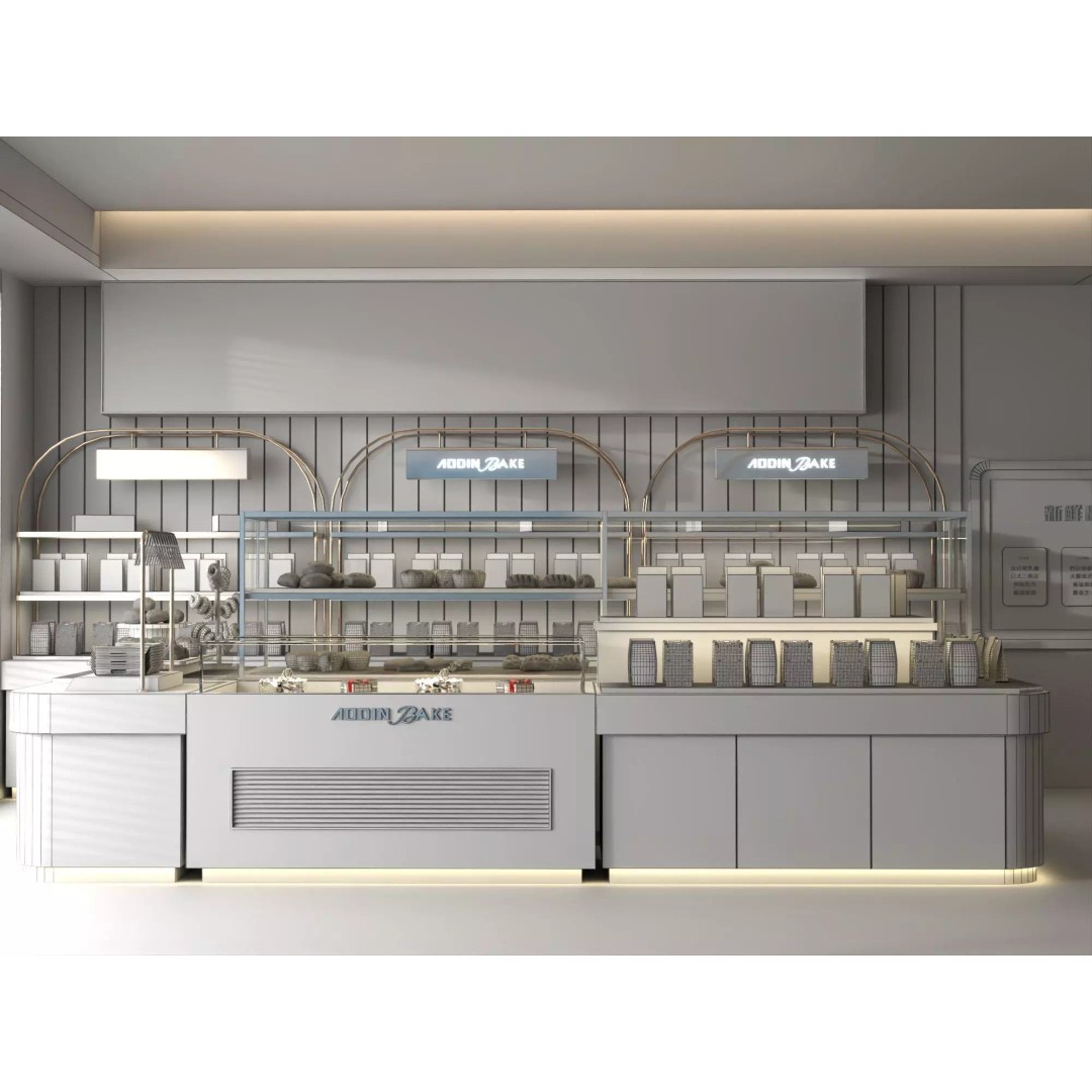Modern Bakery Display Counter 3D Model – Low Poly Rigged Interior Asset, FBX - View 15