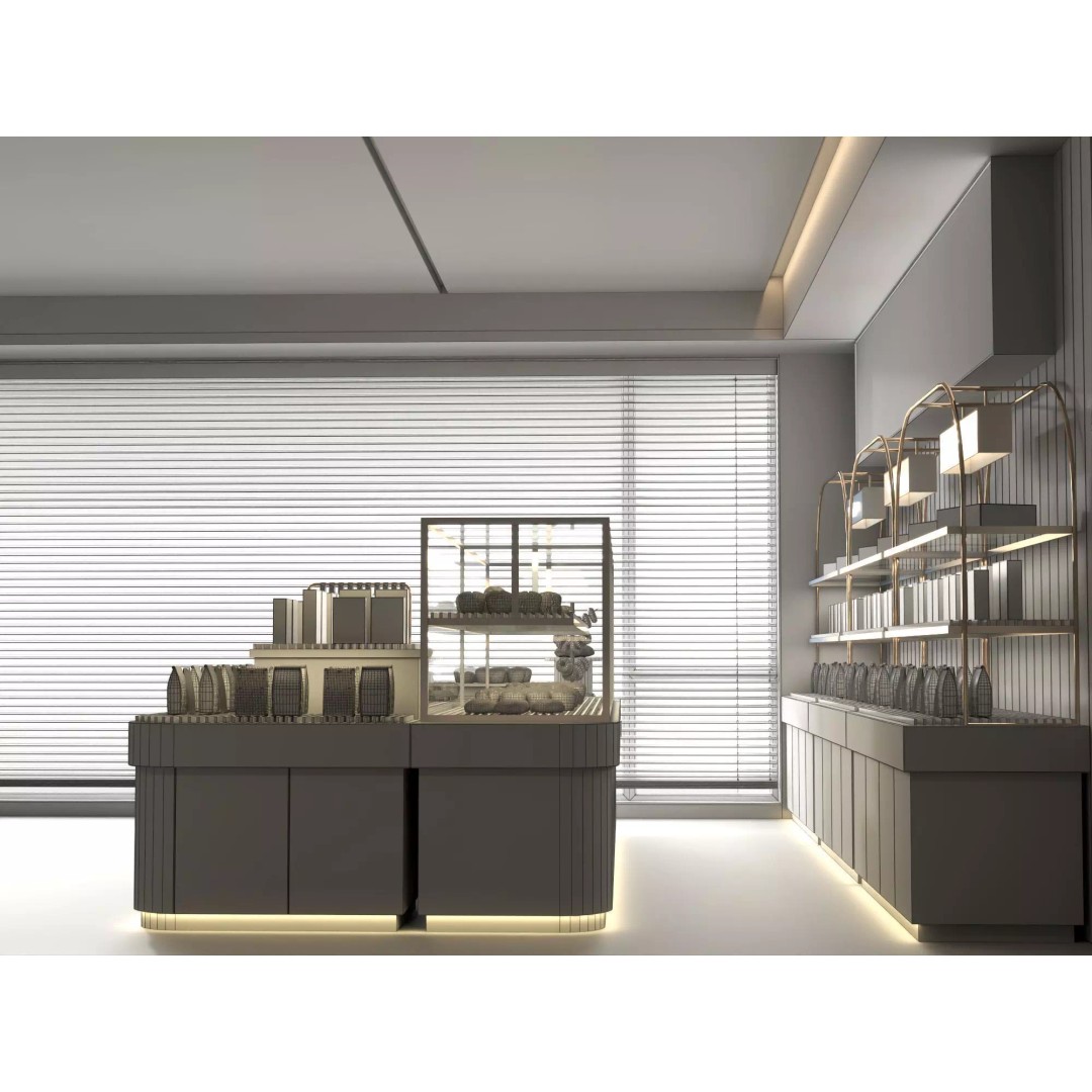 Modern Bakery Display Counter 3D Model – Low Poly Rigged Interior Asset, FBX - View 19