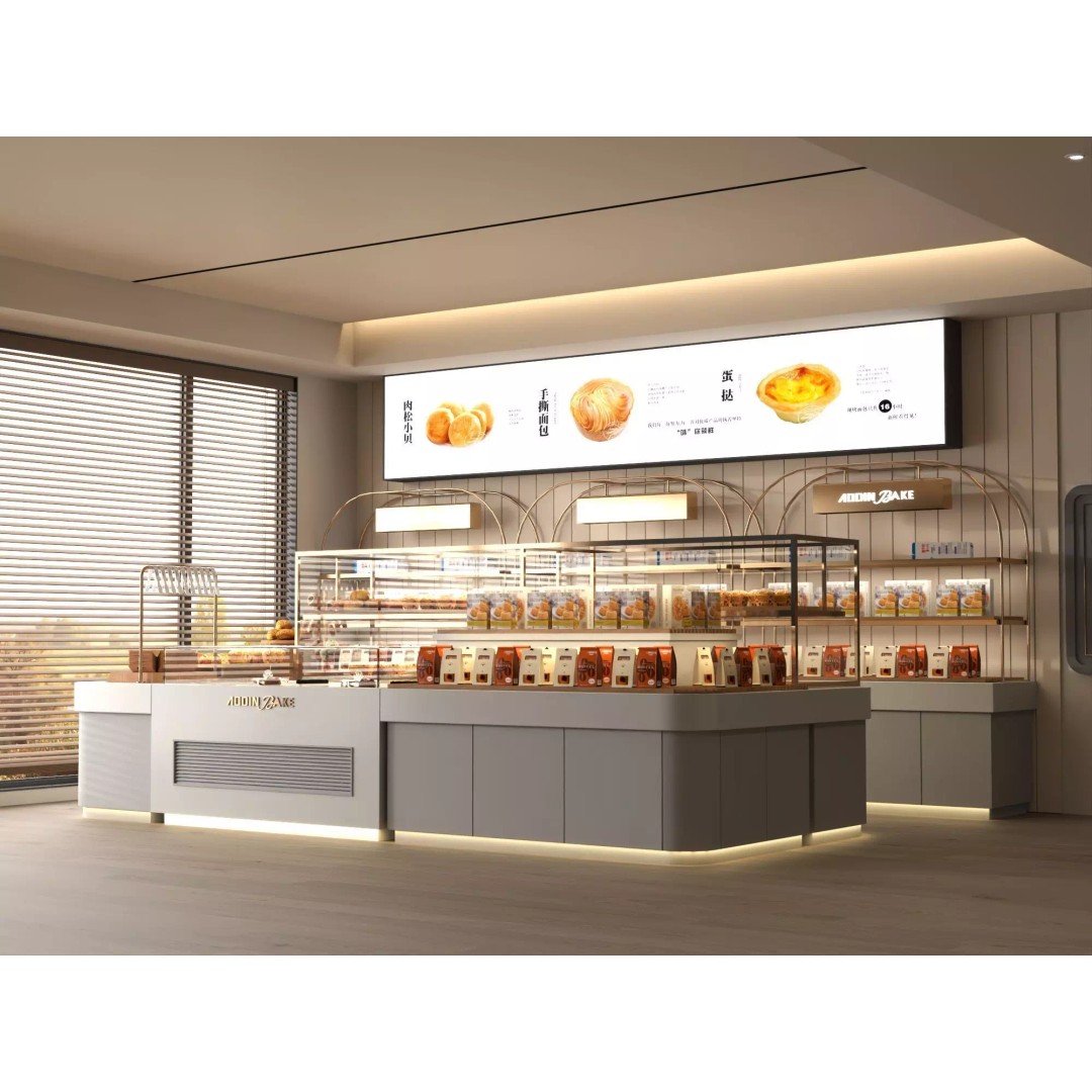 Modern Bakery Display Counter 3D Model – Low Poly Rigged Interior Asset, FBX - View 2