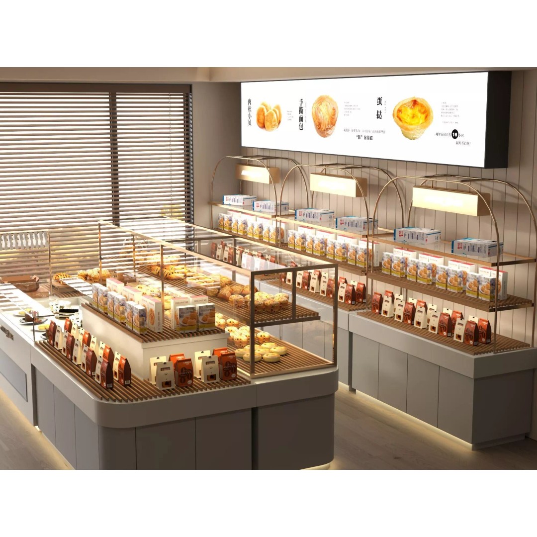Modern Bakery Display Counter 3D Model – Low Poly Rigged Interior Asset, FBX - View 5