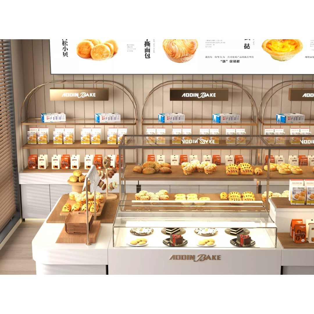 Modern Bakery Display Counter 3D Model – Low Poly Rigged Interior Asset, FBX - View 6