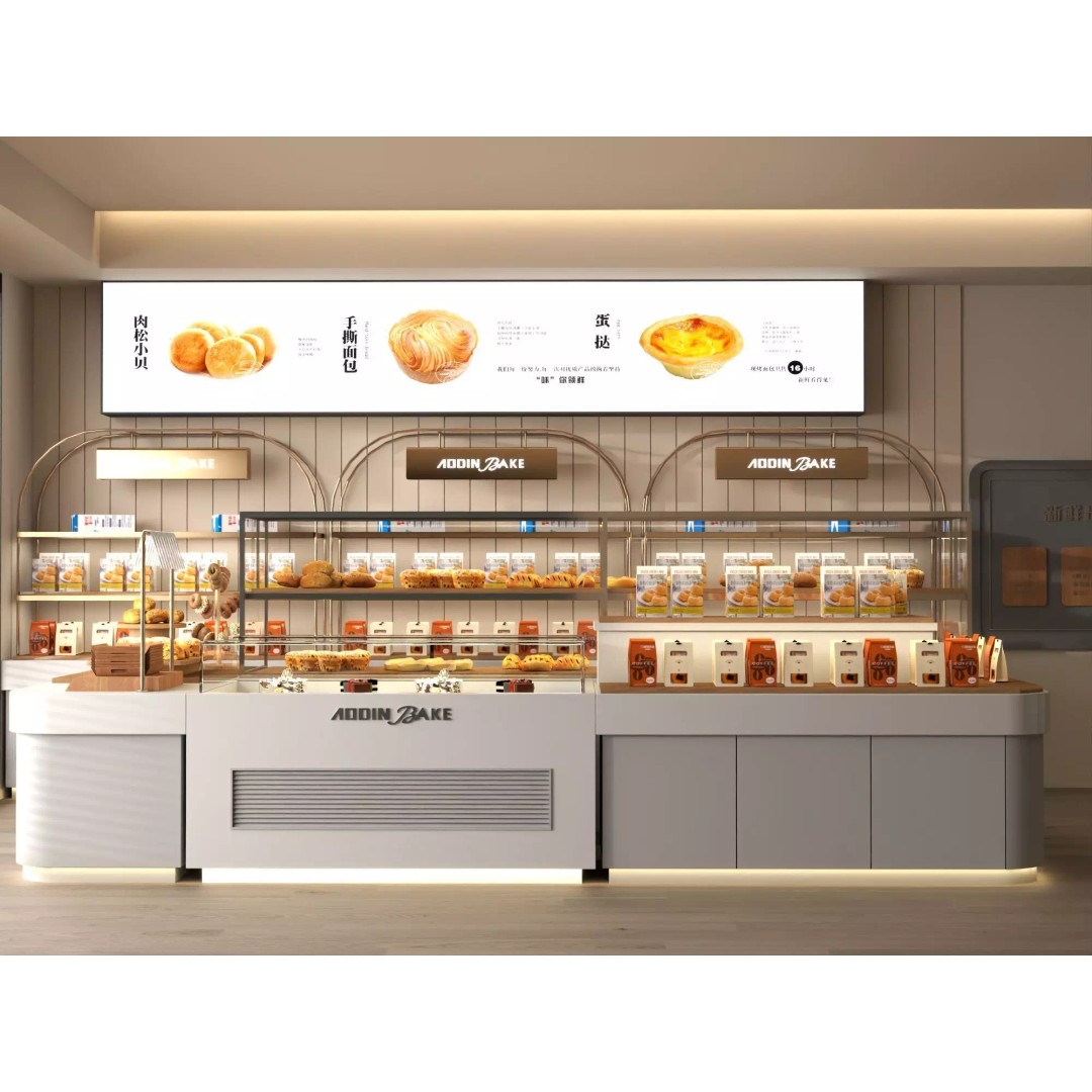 Modern Bakery Display Counter 3D Model – Low Poly Rigged Interior Asset, FBX - View 7