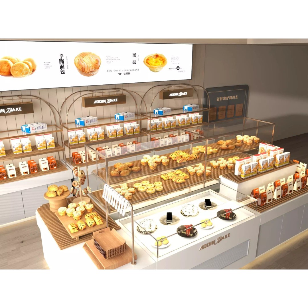 Modern Bakery Display Counter 3D Model – Low Poly Rigged Interior Asset, FBX - View 8