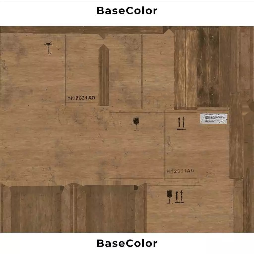 Medium Wooden Box 3D Model – Low Poly Game Asset, PBR Textures - View 26