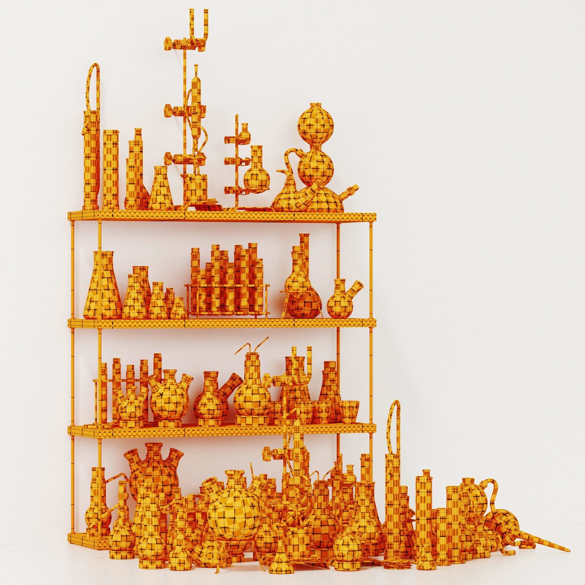 Chemistry Dishes - Low-Poly Game-Ready 3D Model