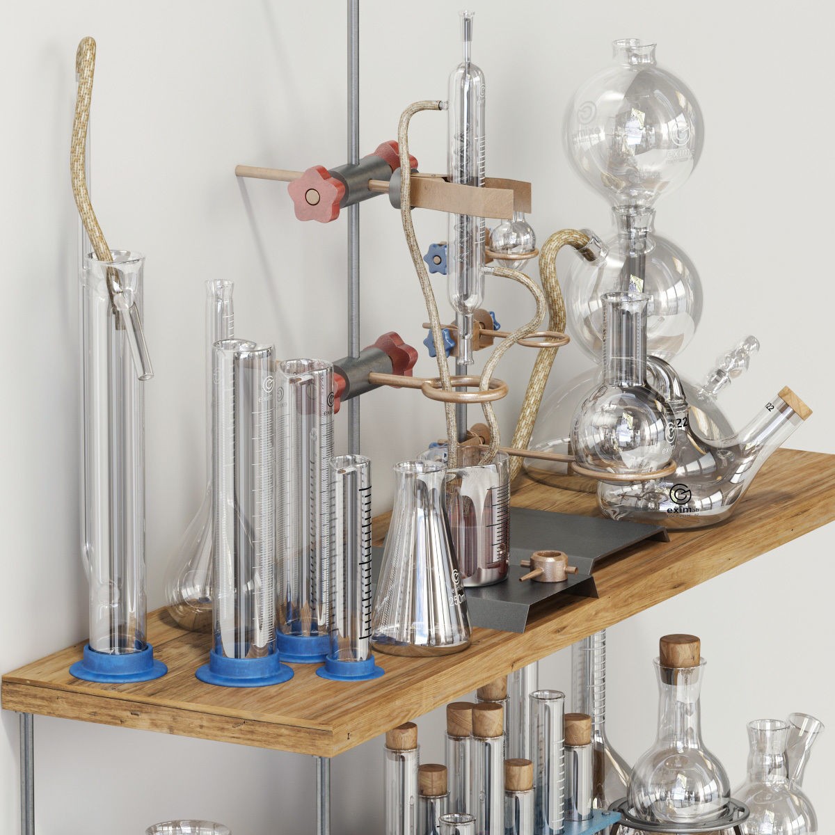 Chemistry Dishes - Low-Poly Game-Ready 3D Model - View 10