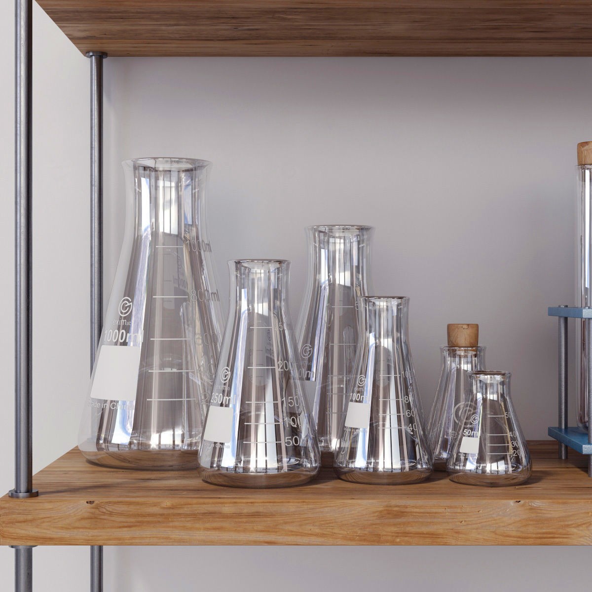 Chemistry Dishes - Low-Poly Game-Ready 3D Model - View 8