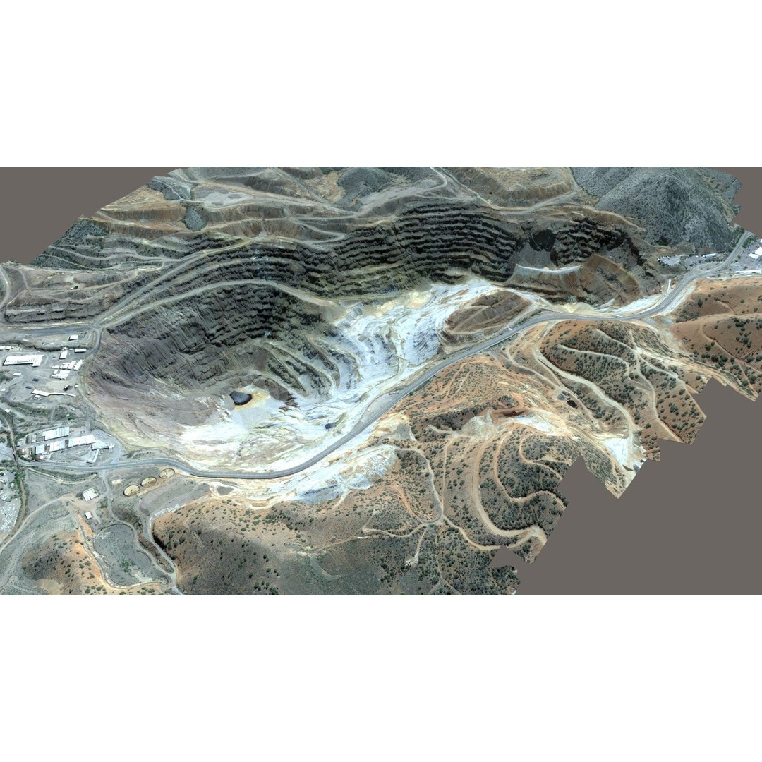 Opencast Mine Lavender Pit 3D Model – Low Poly PBR Asset, FBX, OBJ - View 12