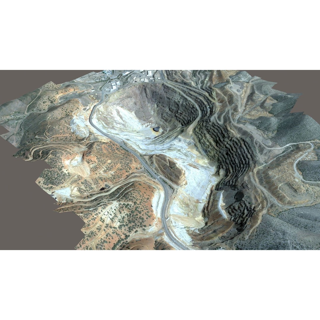 Opencast Mine Lavender Pit 3D Model – Low Poly PBR Asset, FBX, OBJ - View 20