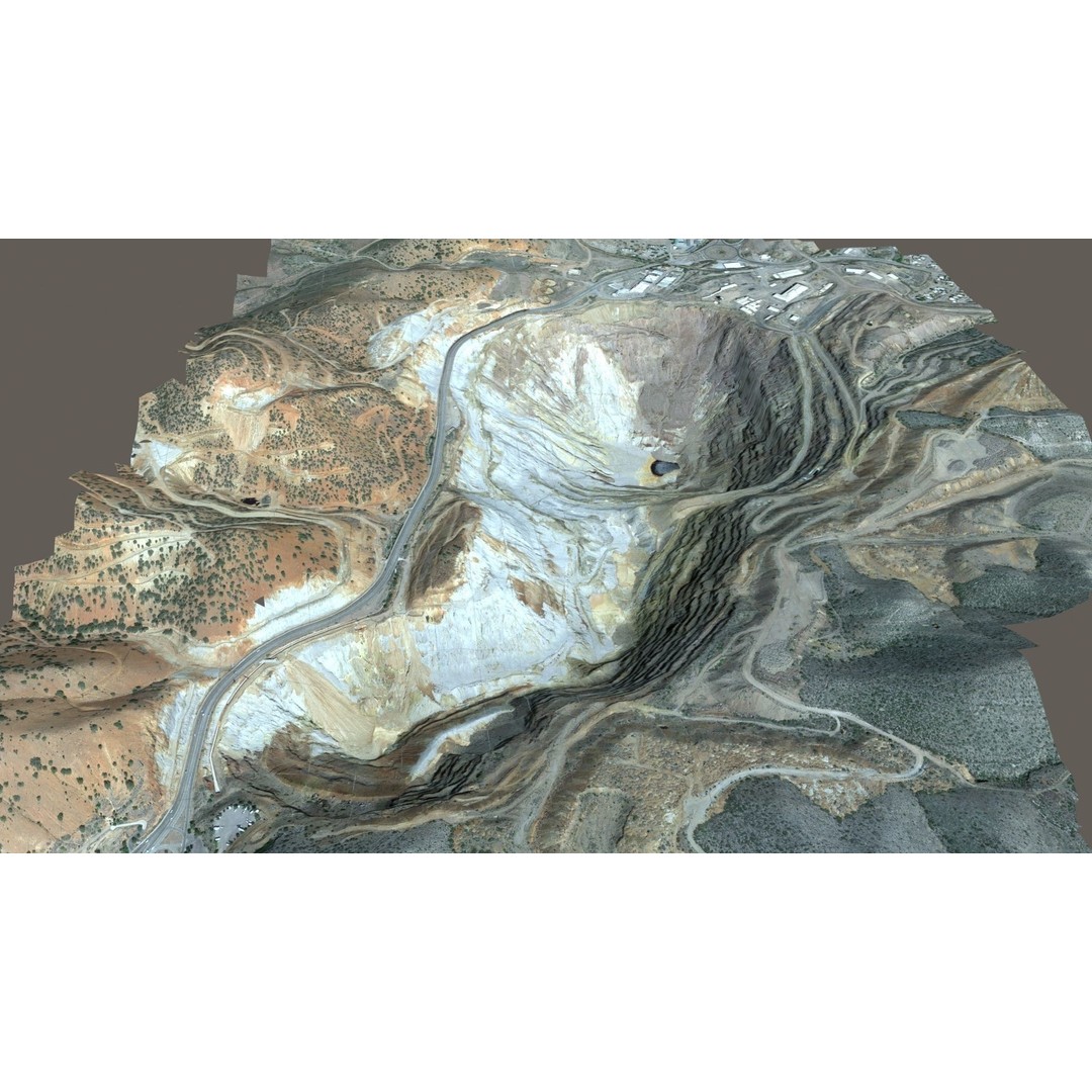 Opencast Mine Lavender Pit 3D Model – Low Poly PBR Asset, FBX, OBJ - View 24