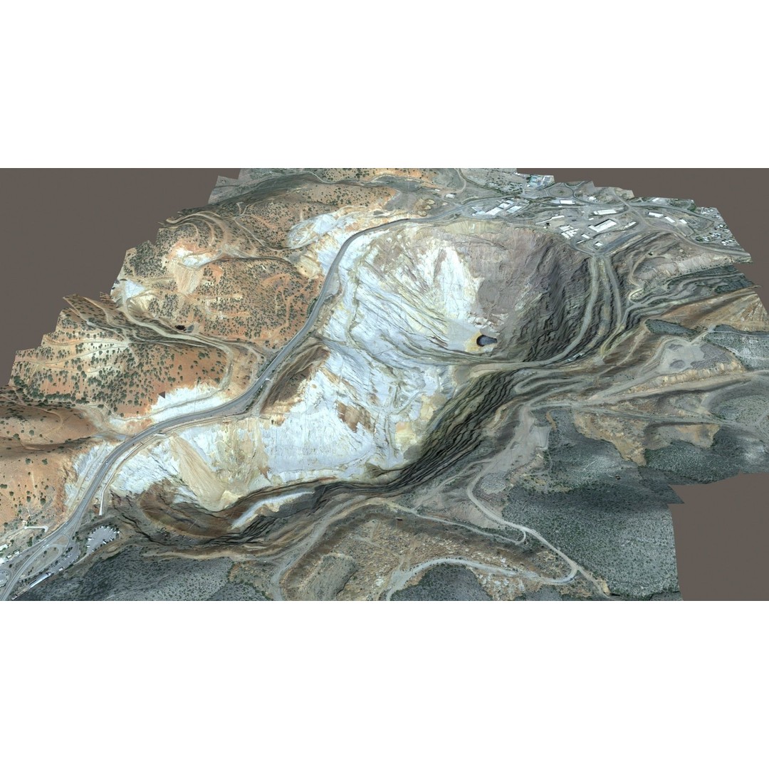 Opencast Mine Lavender Pit 3D Model – Low Poly PBR Asset, FBX, OBJ - View 25