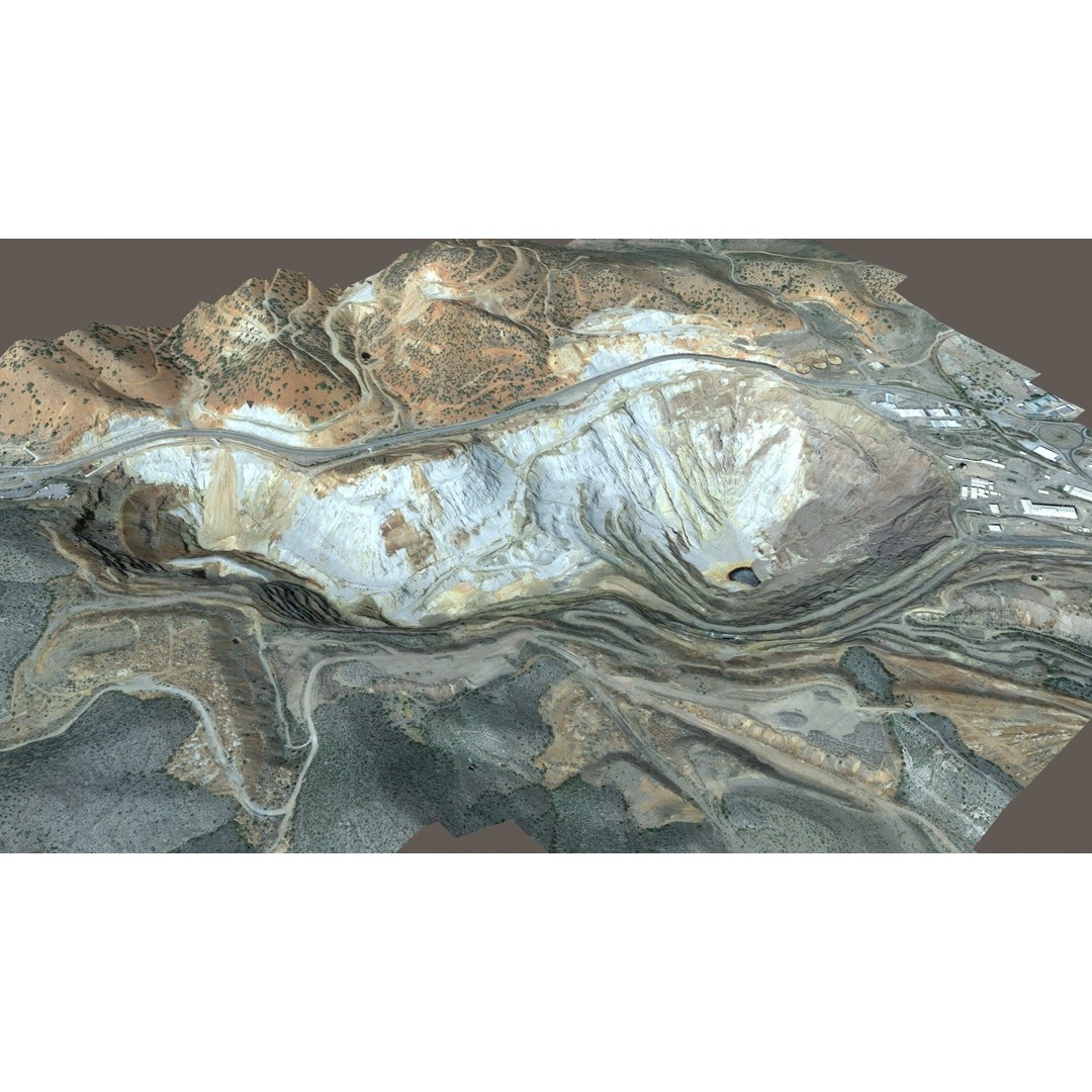 Opencast Mine Lavender Pit 3D Model – Low Poly PBR Asset, FBX, OBJ - View 29