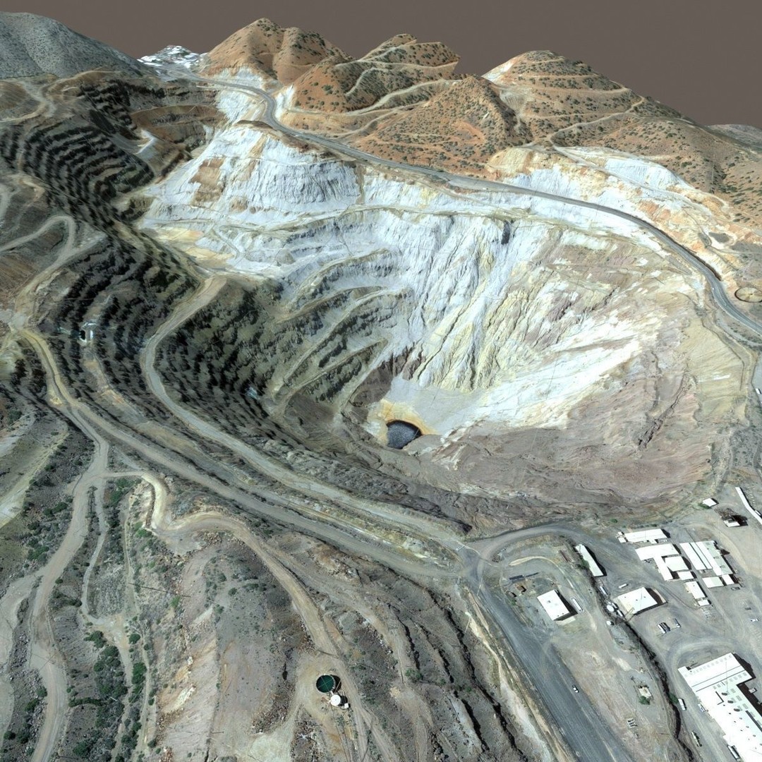 Opencast Mine Lavender Pit 3D Model – Low Poly PBR Asset, FBX, OBJ - View 3