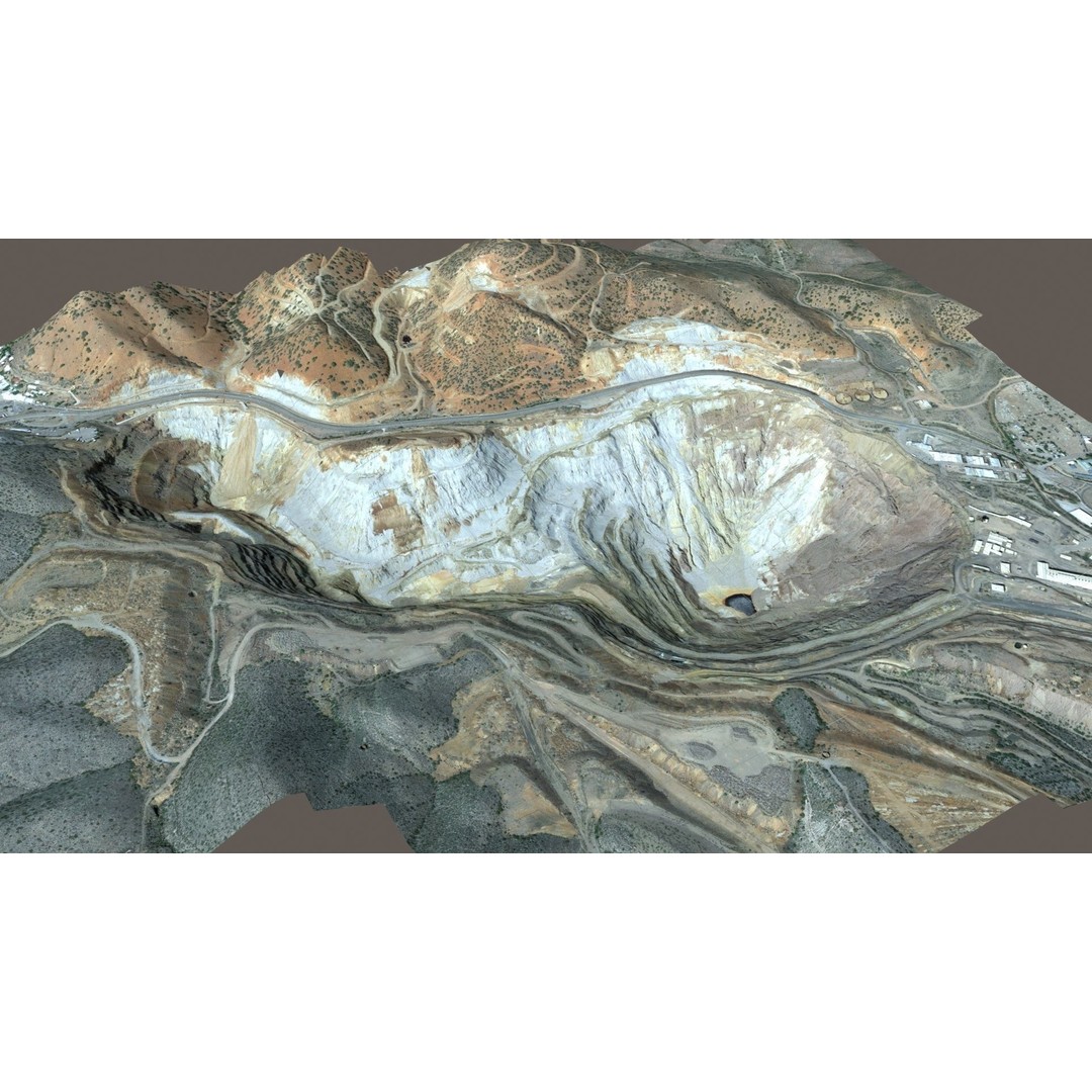 Opencast Mine Lavender Pit 3D Model – Low Poly PBR Asset, FBX, OBJ - View 30