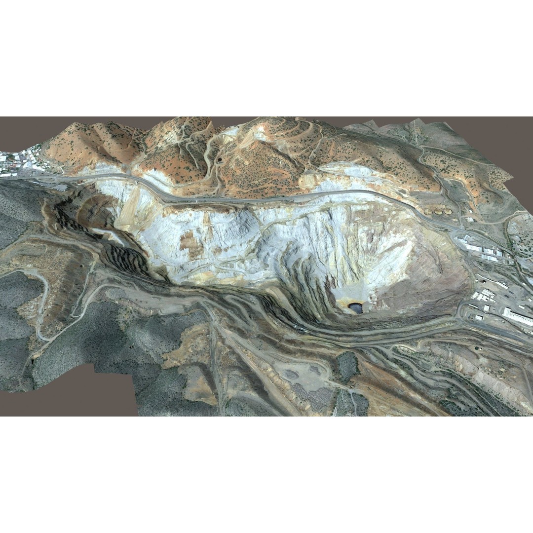 Opencast Mine Lavender Pit 3D Model – Low Poly PBR Asset, FBX, OBJ - View 31