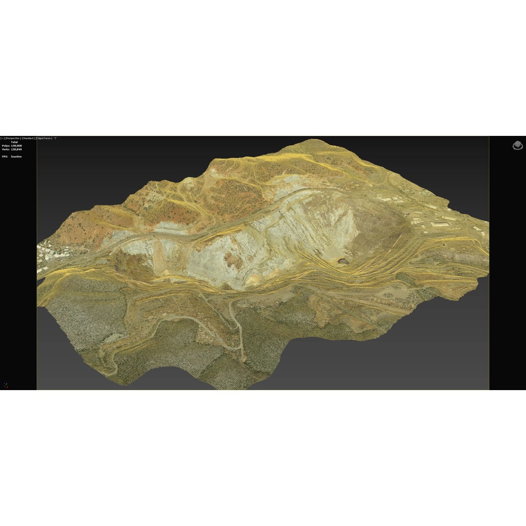 Opencast Mine Lavender Pit 3D Model – Low Poly PBR Asset, FBX, OBJ - View 6