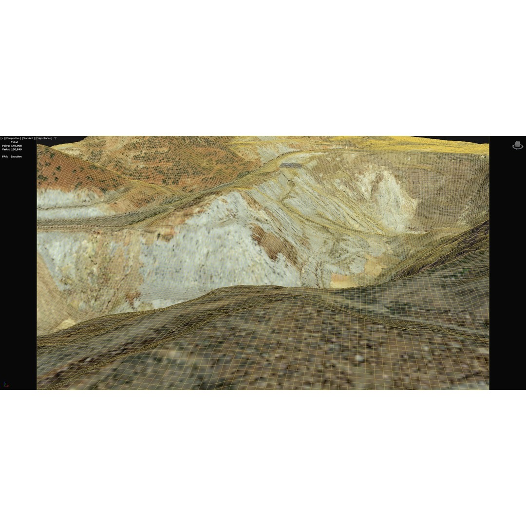 Opencast Mine Lavender Pit 3D Model – Low Poly PBR Asset, FBX, OBJ - View 7