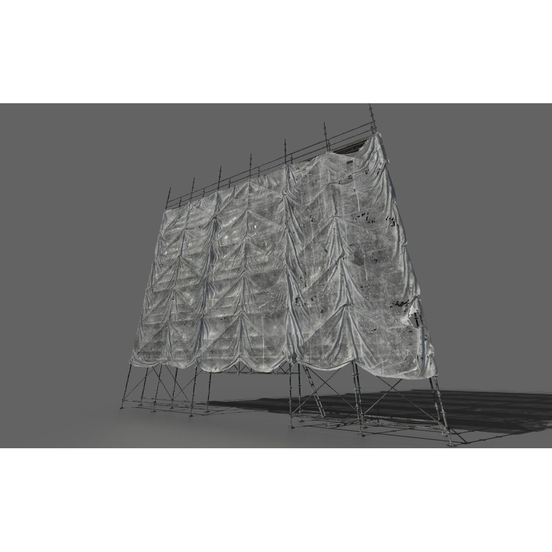Scaffolding 3D Model – Modular Construction Asset, PBR Textures - View 18