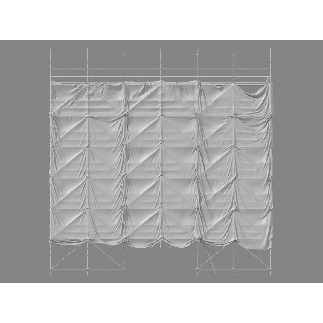 Scaffolding 3D Model – Modular Construction Asset, PBR Textures - View 4