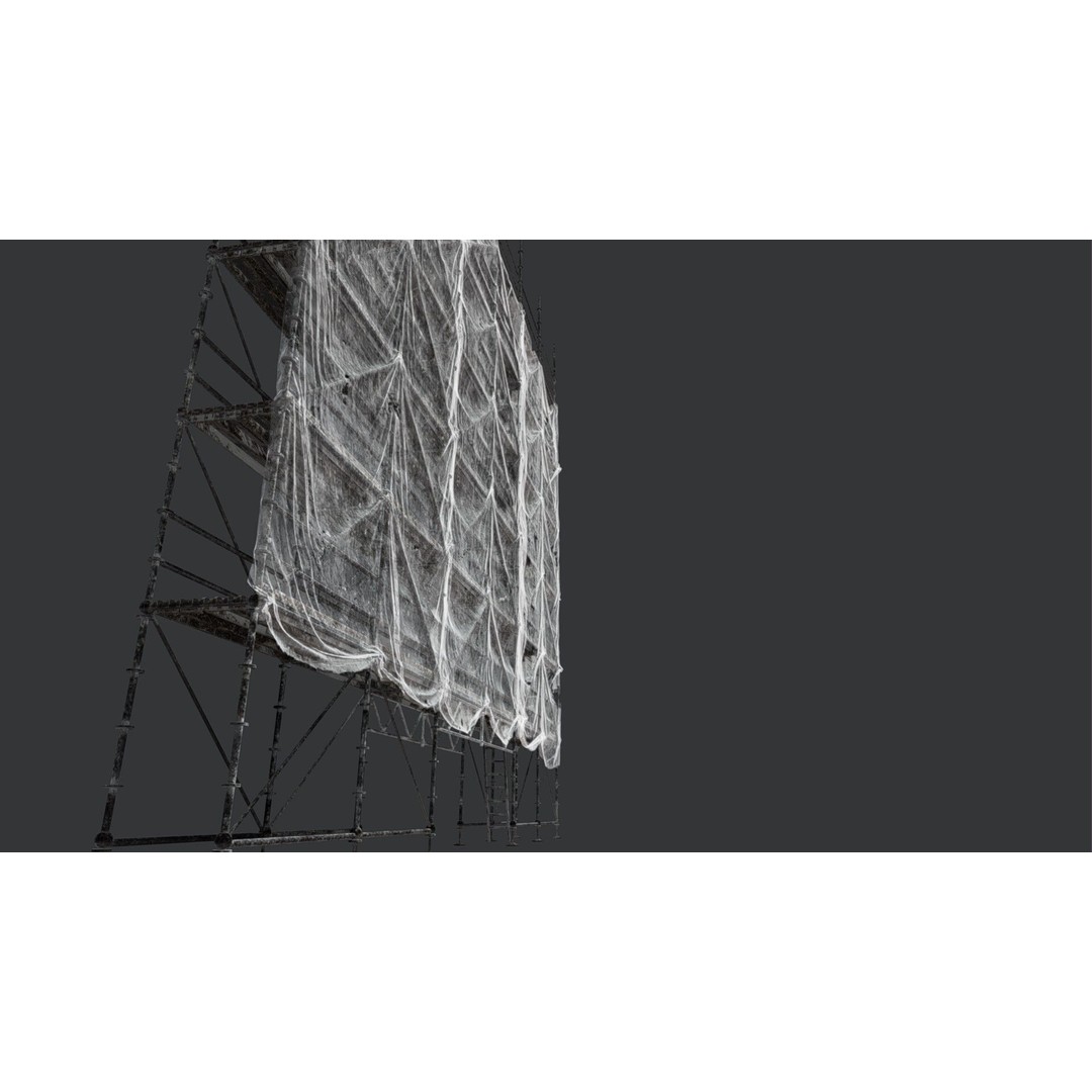 Scaffolding 3D Model – Modular Construction Asset, PBR Textures - View 6