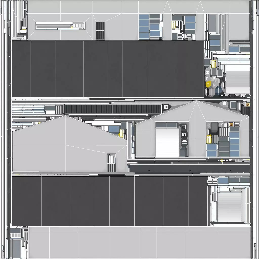 Industrial Building 3D Model – Low Poly PBR Asset, FBX - View 11