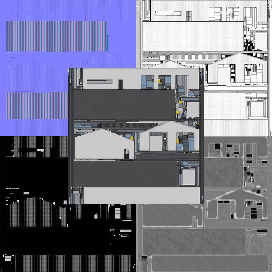 Industrial Building 3D Model – Low Poly PBR Asset, FBX - View 12