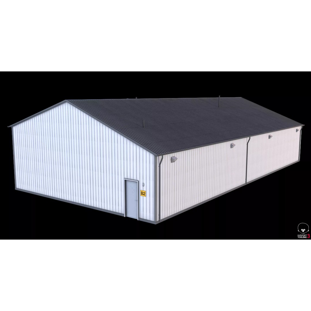 Industrial Building 3D Model – Low Poly PBR Asset, FBX - View 14