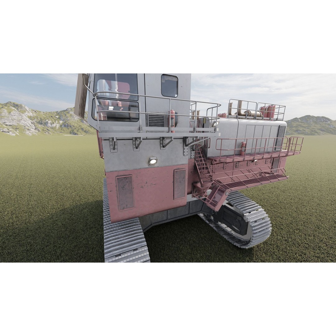 Poclain Mining Excavator 3D Model – Detailed Industrial Asset, FBX - View 11