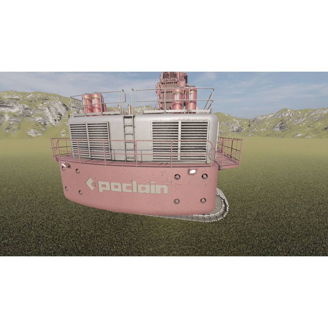 Poclain Mining Excavator 3D Model – Detailed Industrial Asset, FBX - View 13