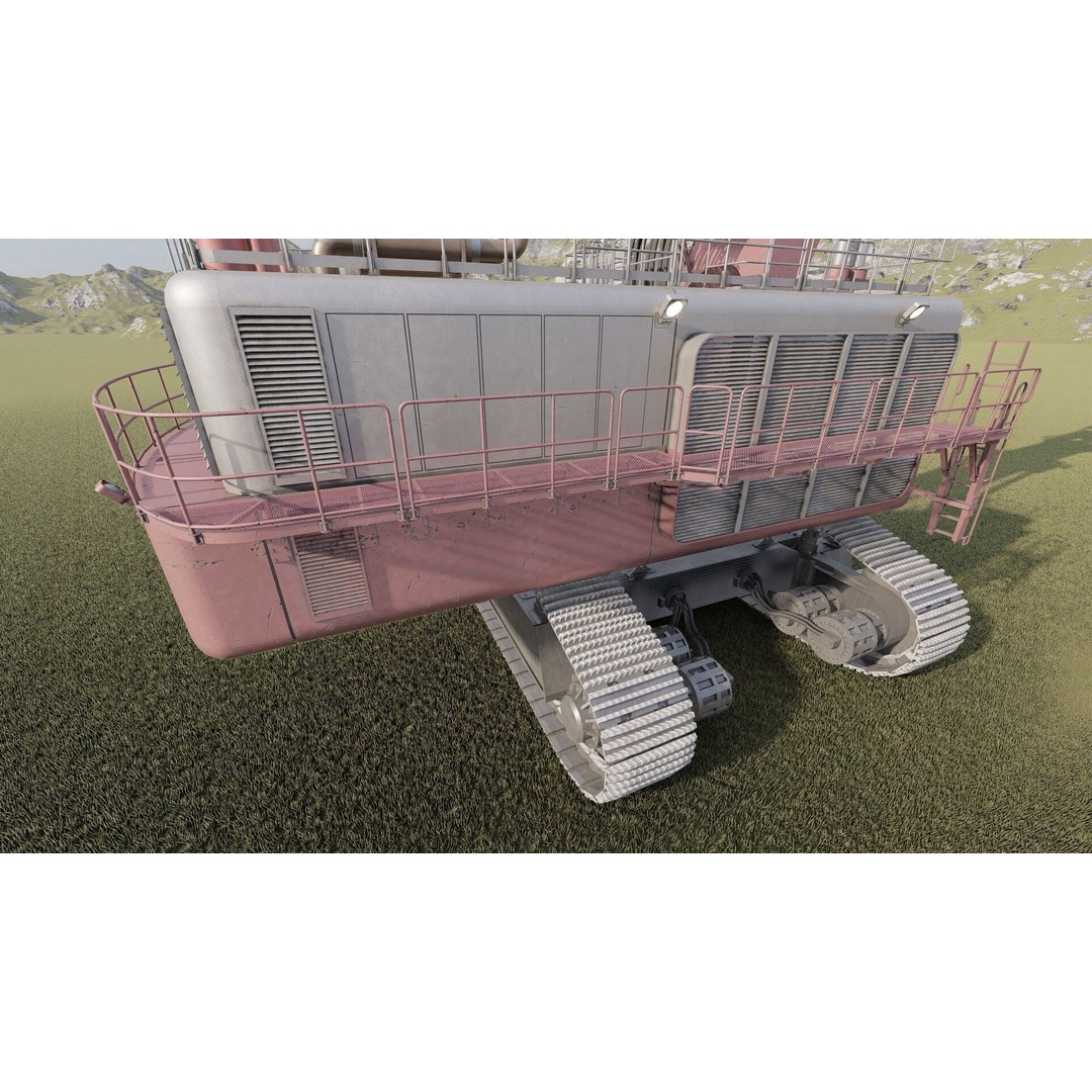 Poclain Mining Excavator 3D Model – Detailed Industrial Asset, FBX - View 14