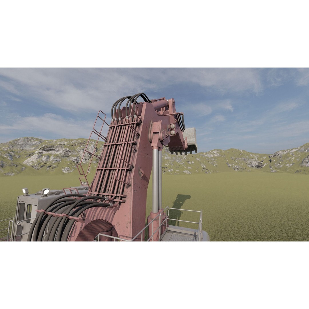 Poclain Mining Excavator 3D Model – Detailed Industrial Asset, FBX - View 17