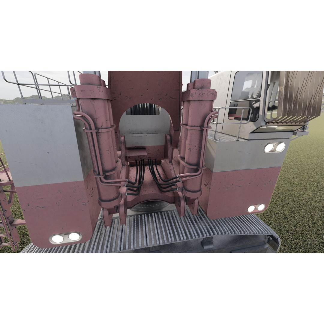 Poclain Mining Excavator 3D Model – Detailed Industrial Asset, FBX - View 19