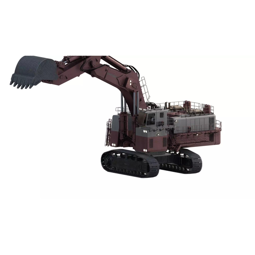 Poclain Mining Excavator 3D Model – Detailed Industrial Asset, FBX - View 2