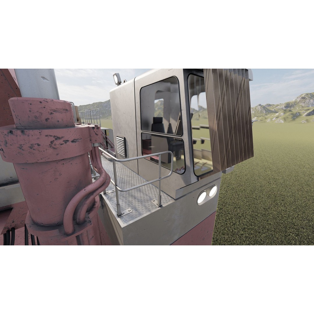 Poclain Mining Excavator 3D Model – Detailed Industrial Asset, FBX - View 20