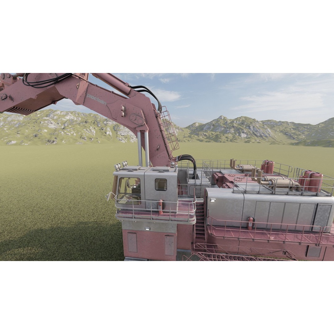 Poclain Mining Excavator 3D Model – Detailed Industrial Asset, FBX - View 25