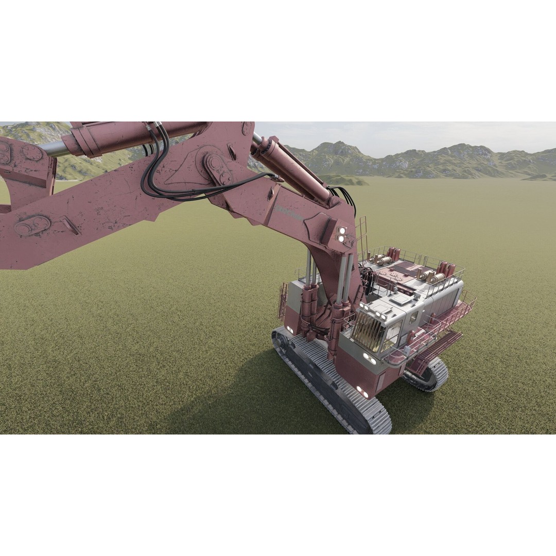 Poclain Mining Excavator 3D Model – Detailed Industrial Asset, FBX - View 27