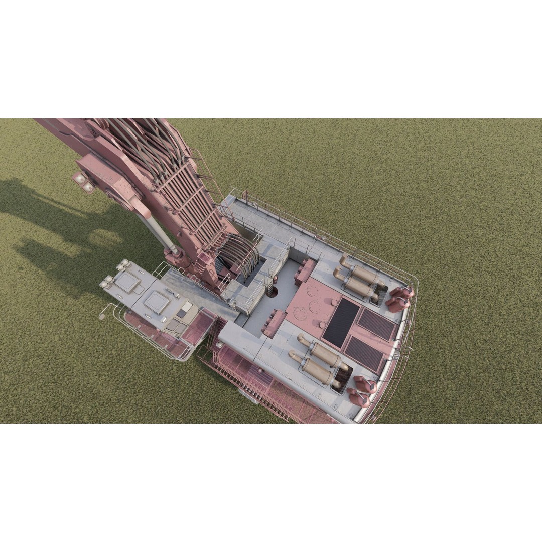 Poclain Mining Excavator 3D Model – Detailed Industrial Asset, FBX - View 28
