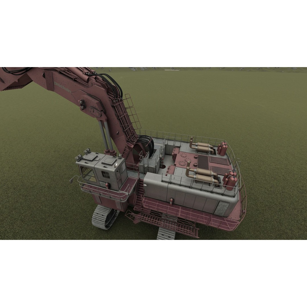 Poclain Mining Excavator 3D Model – Detailed Industrial Asset, FBX - View 31
