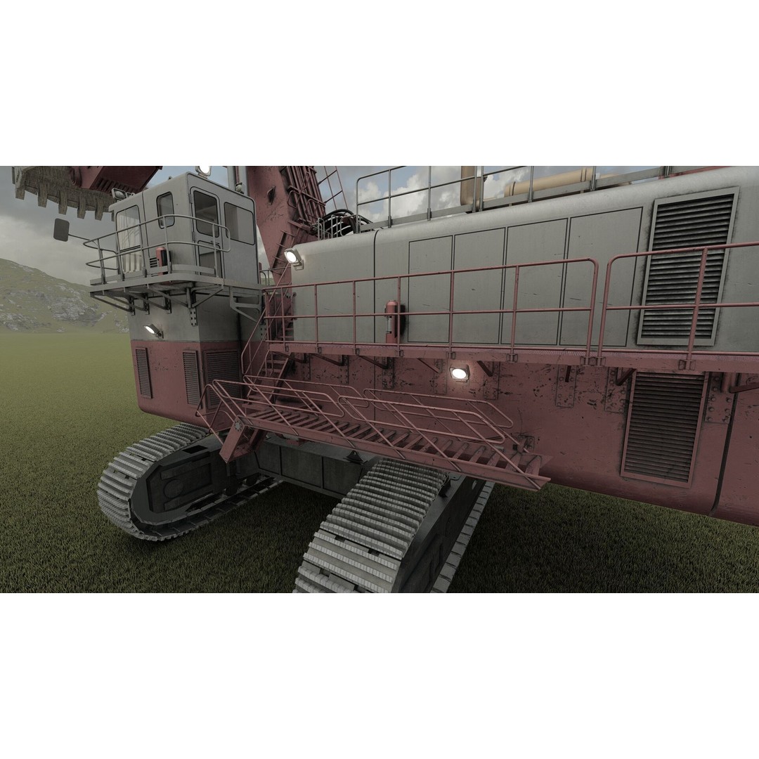 Poclain Mining Excavator 3D Model – Detailed Industrial Asset, FBX - View 33