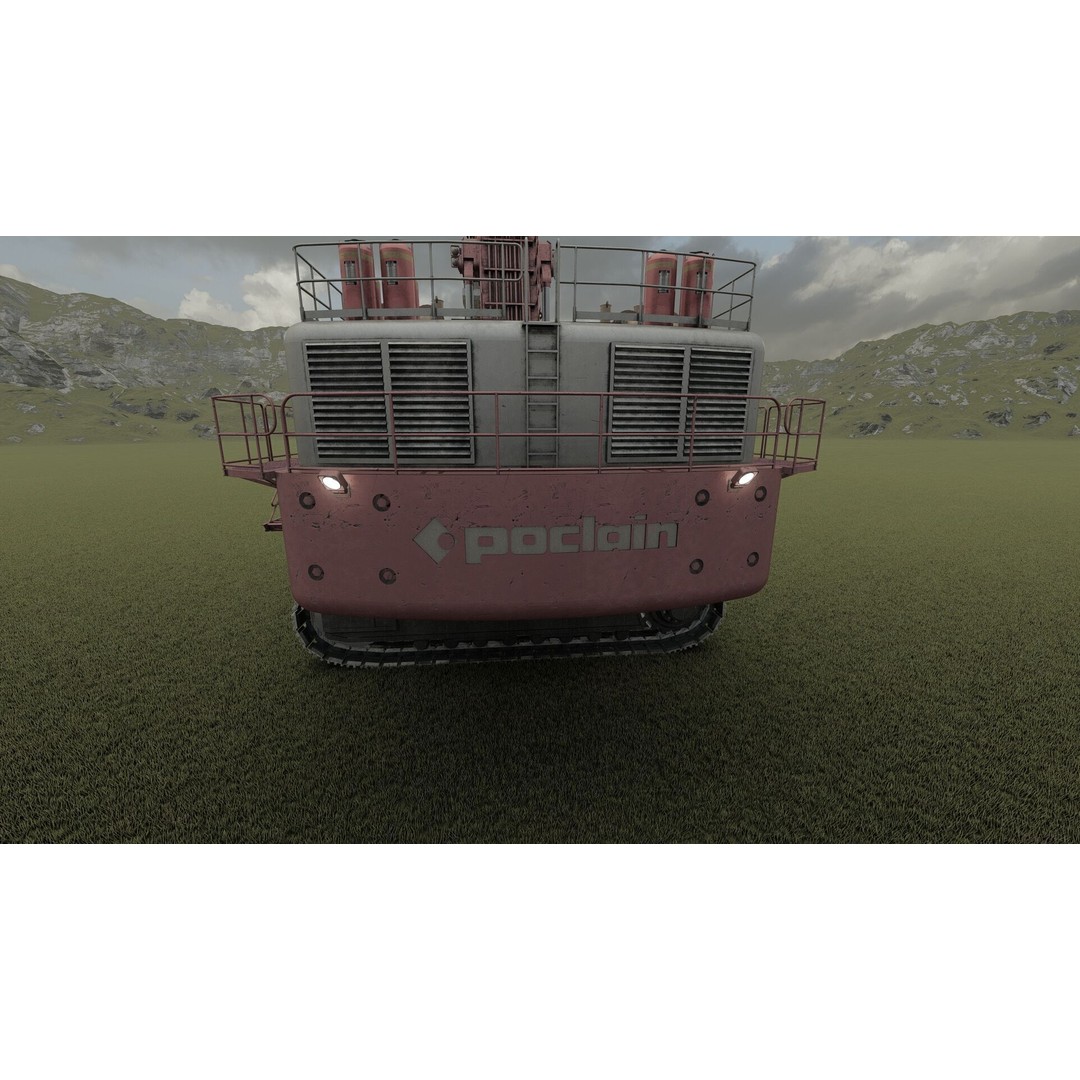 Poclain Mining Excavator 3D Model – Detailed Industrial Asset, FBX - View 34