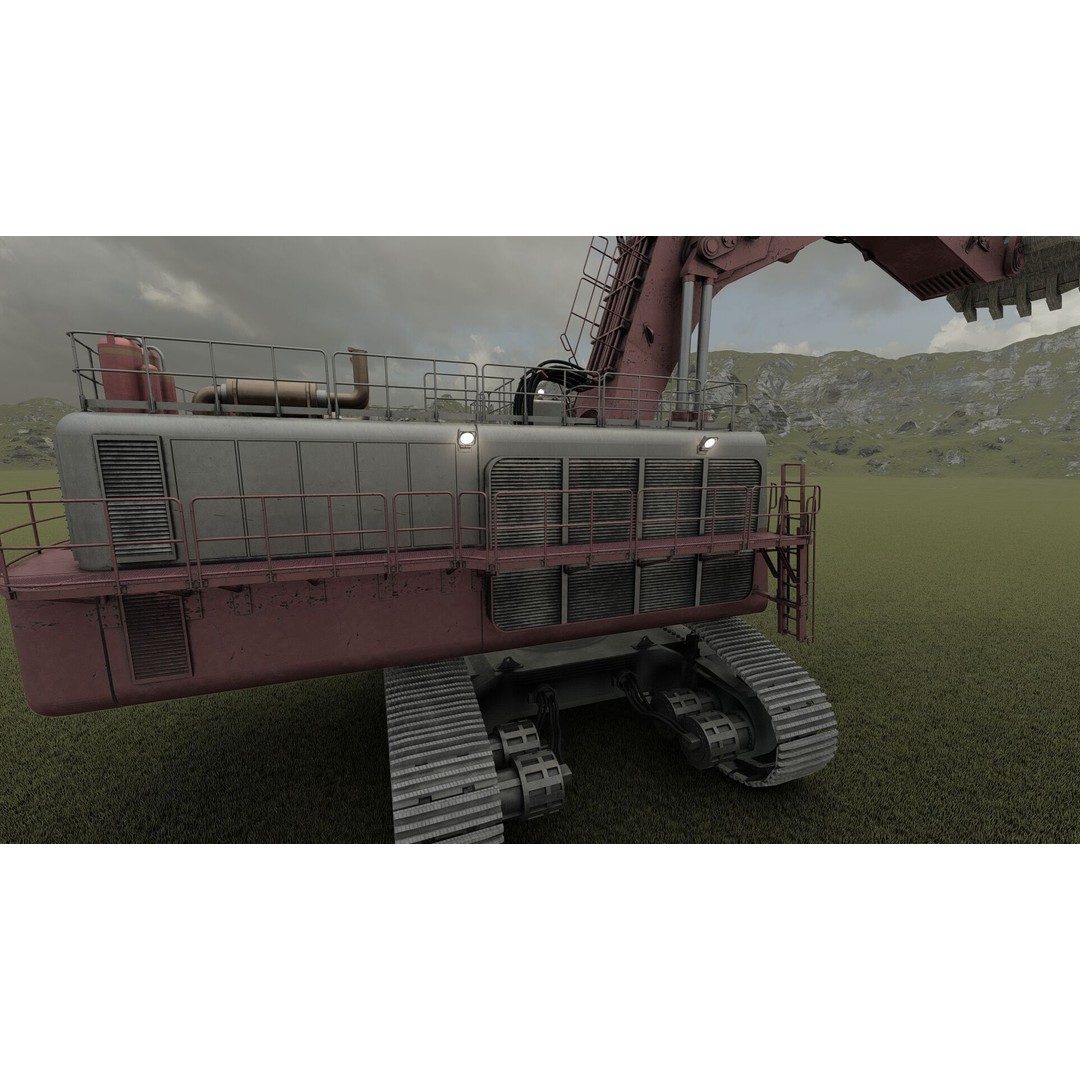 Poclain Mining Excavator 3D Model – Detailed Industrial Asset, FBX - View 35
