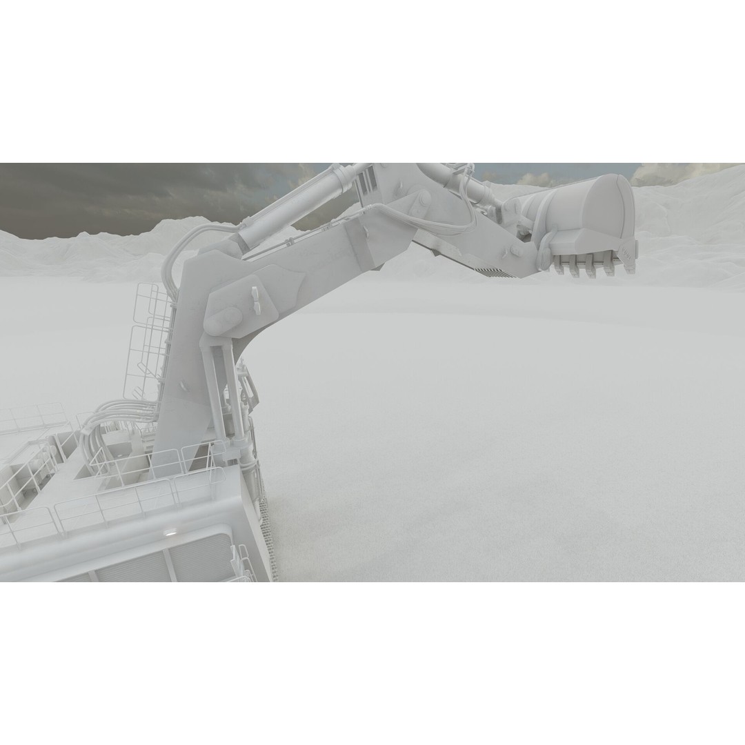 Poclain Mining Excavator 3D Model – Detailed Industrial Asset, FBX - View 37