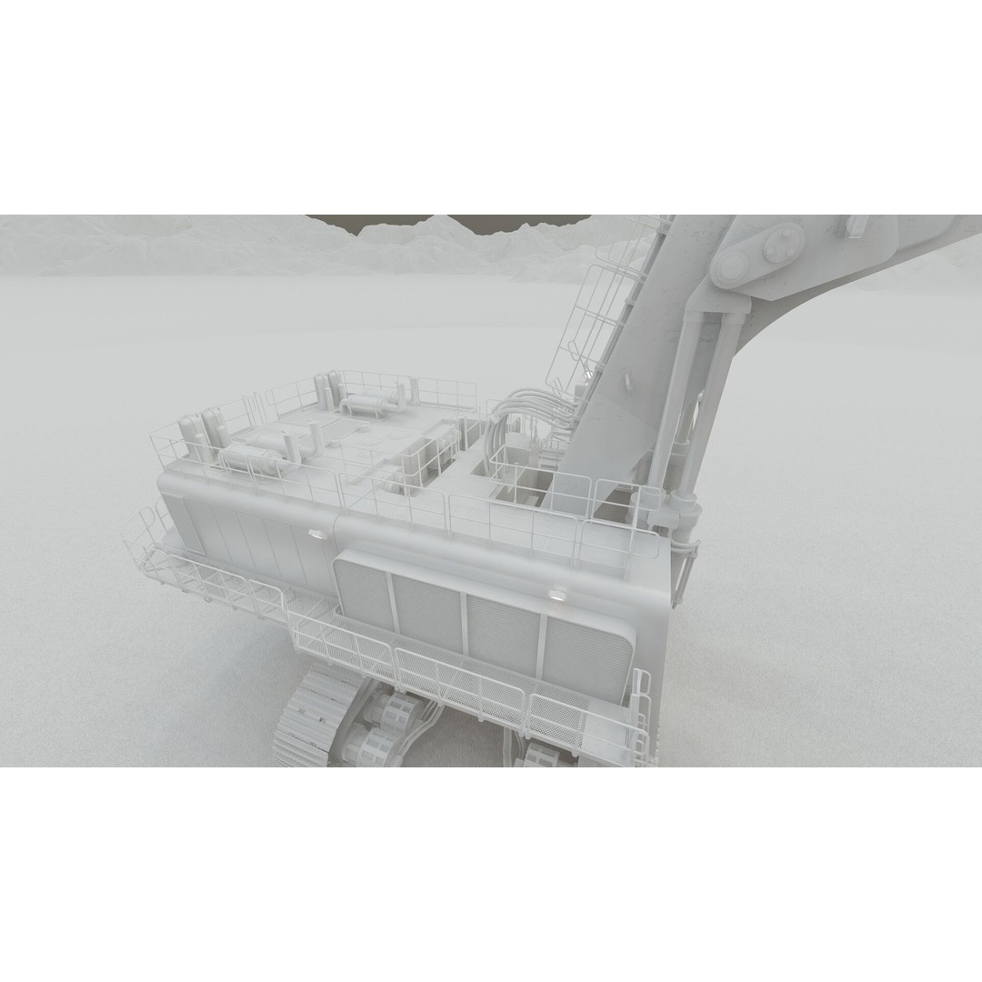 Poclain Mining Excavator 3D Model – Detailed Industrial Asset, FBX - View 38