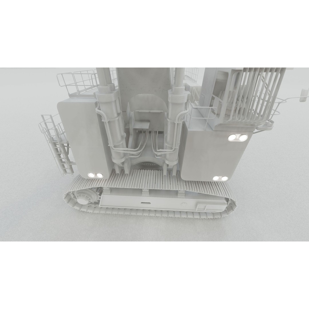 Poclain Mining Excavator 3D Model – Detailed Industrial Asset, FBX - View 39