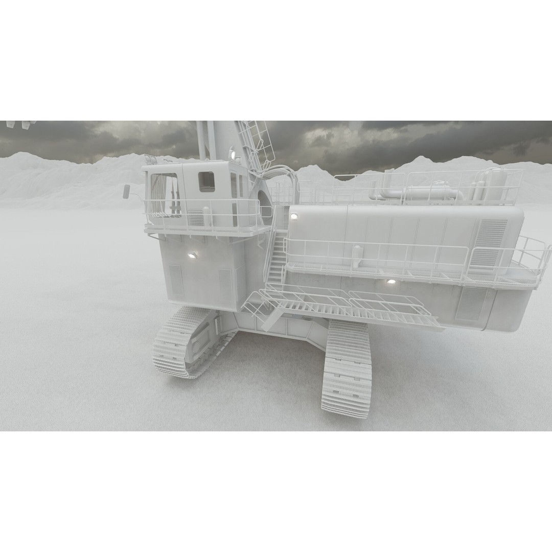 Poclain Mining Excavator 3D Model – Detailed Industrial Asset, FBX - View 40