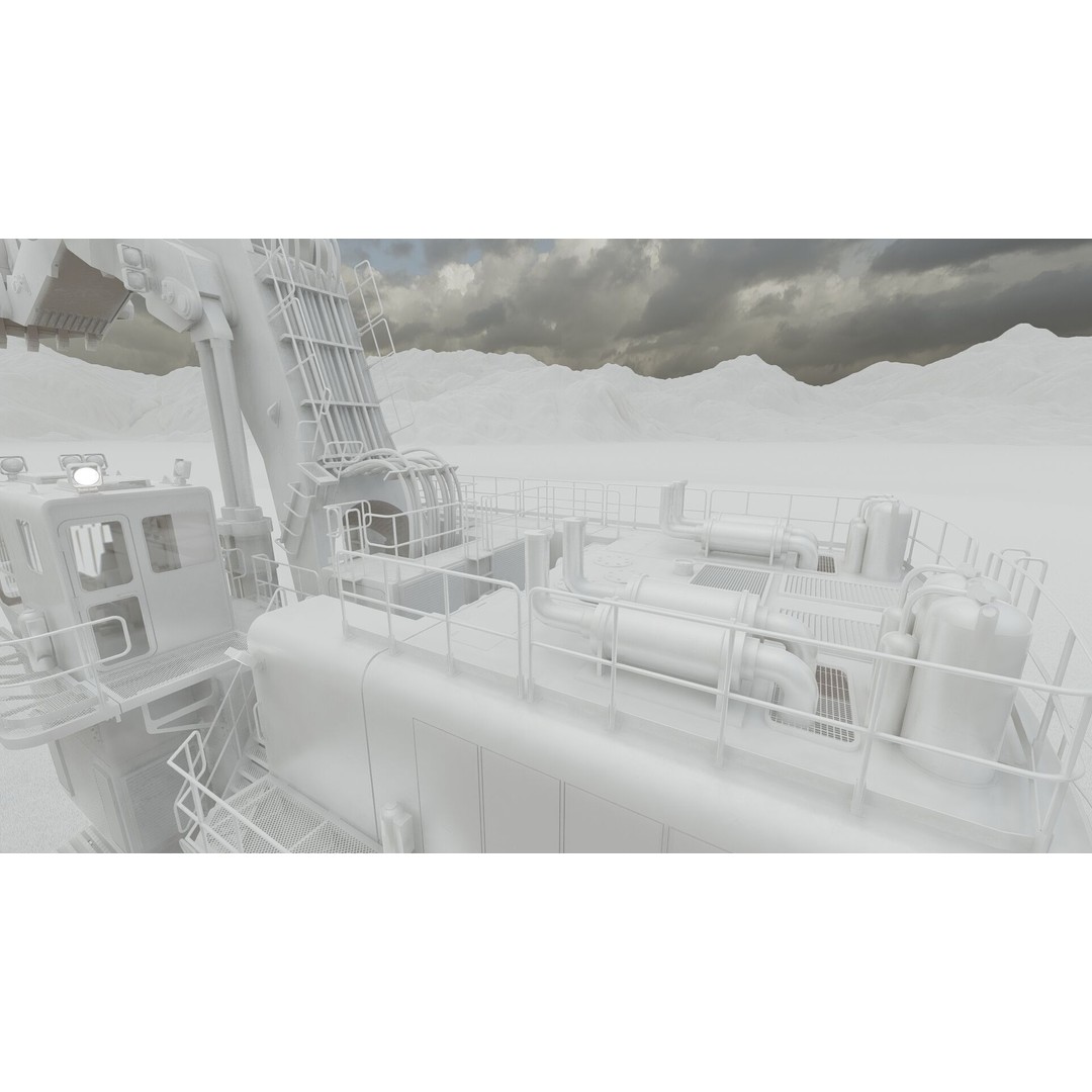 Poclain Mining Excavator 3D Model – Detailed Industrial Asset, FBX - View 41