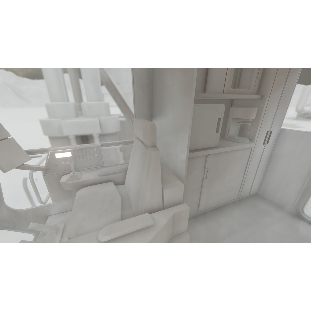 Poclain Mining Excavator 3D Model – Detailed Industrial Asset, FBX - View 43
